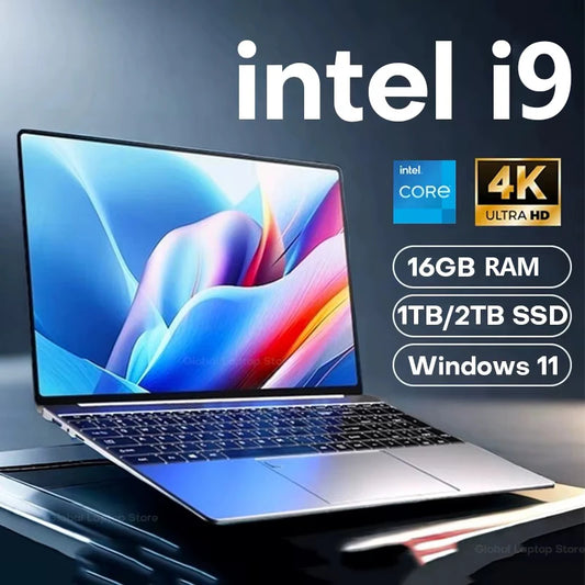 2026 15.6" Windows 11 Pro Laptop Computer Intel Core i9 10980HK 16GB 1TB Laptops Office Computer Fingerprint Unlock Notebook PC