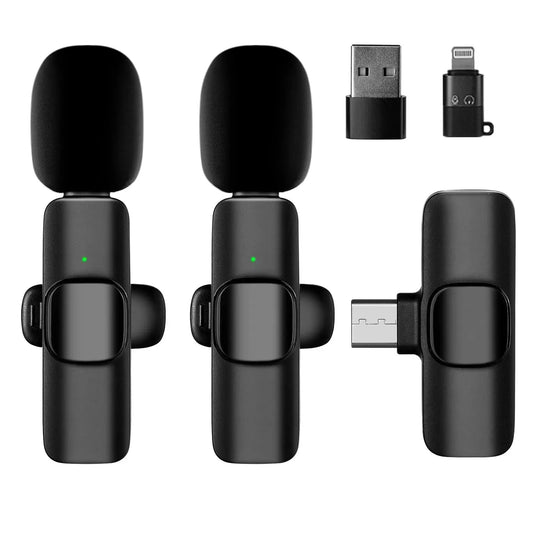 K9K8 Wireless Outdoor Live Microphone Noise Reduction Charging Warehouse Two-Drum Collar Clip for Mobile Phones Radio Monitoring