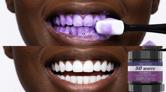 Purple Teeth Cleaning Powder - Sulfate-Free, Deep Cleaning and Polishing, Whitens Teeth in 5 Days, Portable for Daily Use and Travel