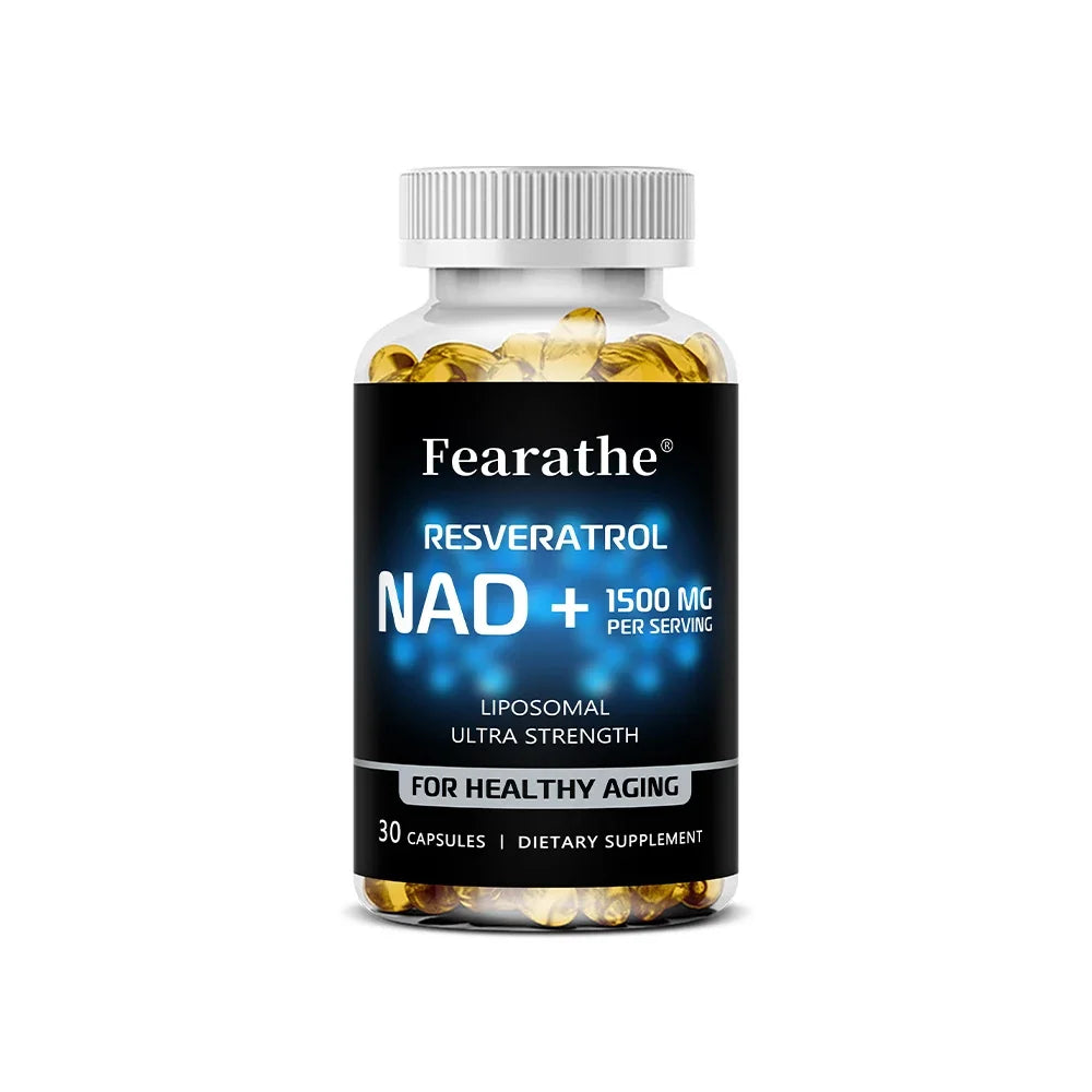 NAD+ Boost-with Resveratrol,Enhances Cellular Vitality,Promotes Cell Repair,Anti-Aging,Boosts Energy and Focus,120 Capsules