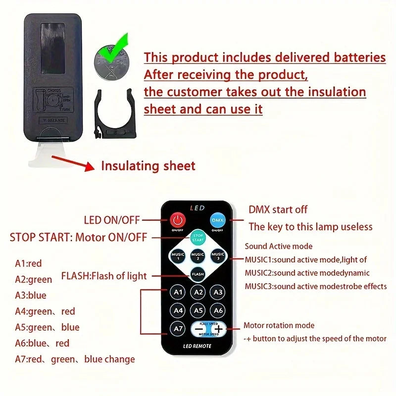 Black Atlanteans LED NightLights Galaxy Projector Remote Control 5V USB Rechargeable Starry Sky Lamp DMX Sound Active 7 Modes for Kids Room Decor