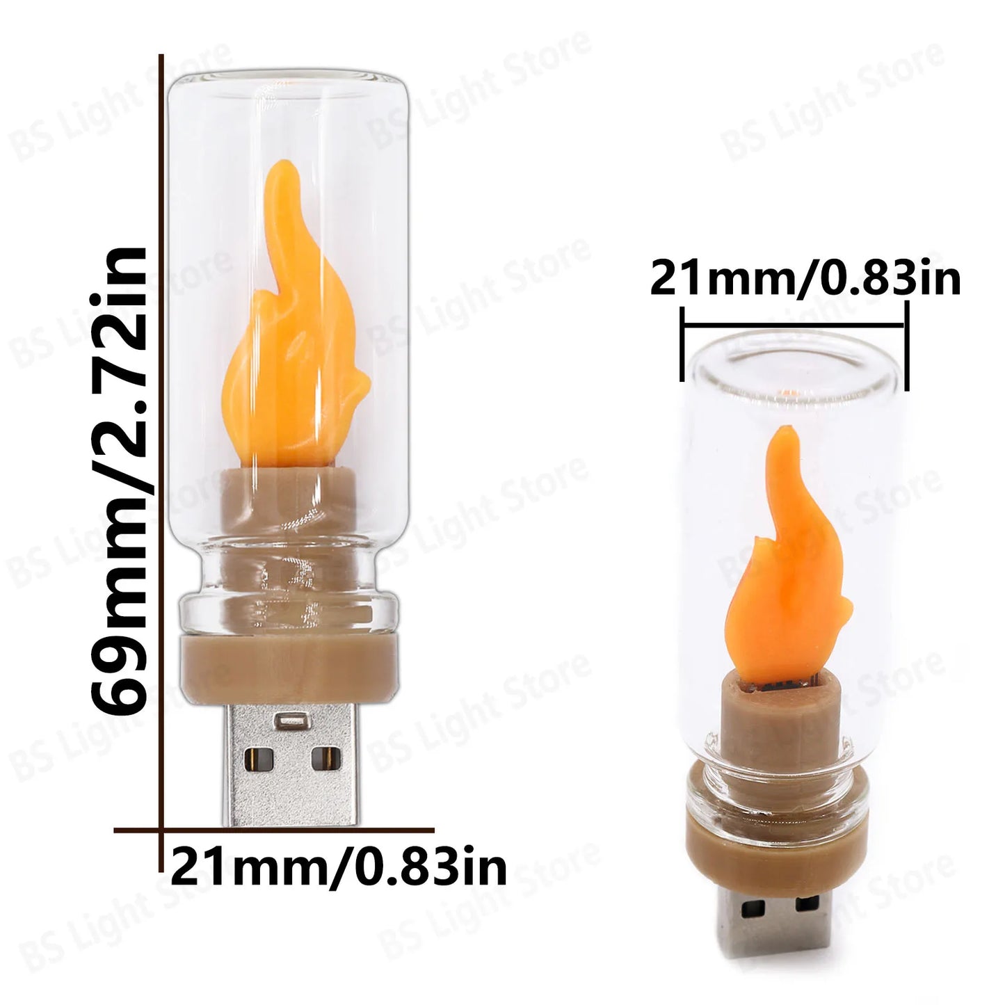 led DC5v USB Candles Edison Light Bulb Decoration Light Bulb Candle Light Yellow Night Light Holiday Decorative Light Bulb