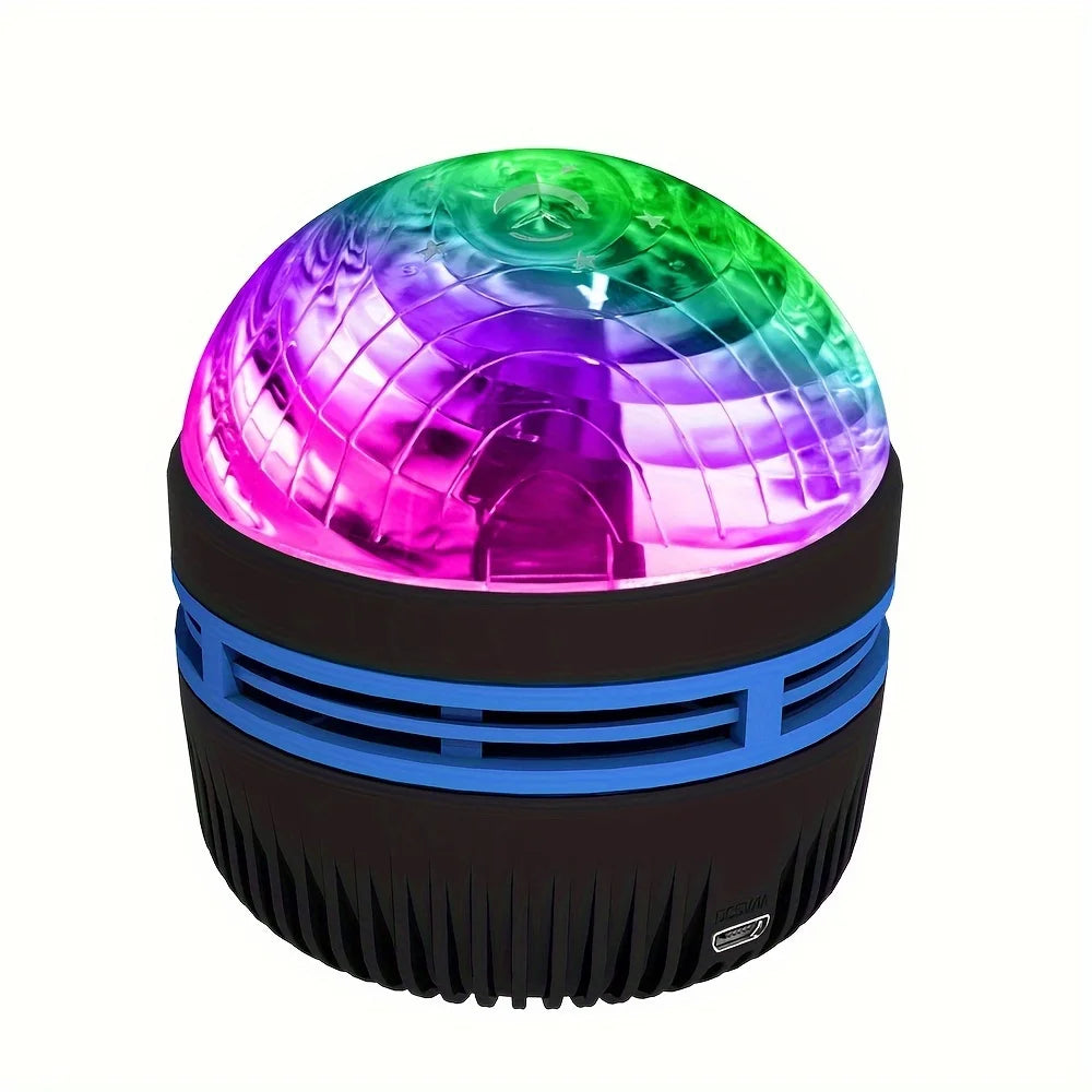 Black Atlanteans LED NightLights Galaxy Projector Remote Control 5V USB Rechargeable Starry Sky Lamp DMX Sound Active 7 Modes for Kids Room Decor