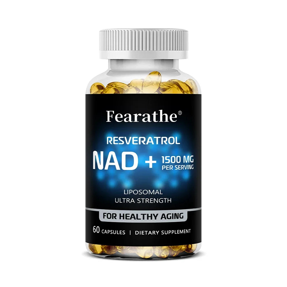 NAD+ Boost-with Resveratrol,Enhances Cellular Vitality,Promotes Cell Repair,Anti-Aging,Boosts Energy and Focus,120 Capsules
